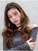 20代・30代_前髪なし_小顔見え_ナチュラルカラー