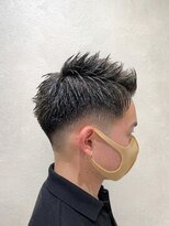 アッシュ 八王子みなみ野店(Ash)&nbsp;フェードカット×アップバング　八王子みなみ野