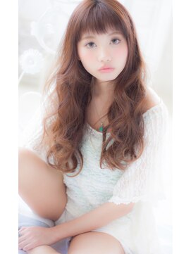 アンジュ ヘアー(Ange hair) ベージュカラー　セミウェット　無造作　ニュアンスカール