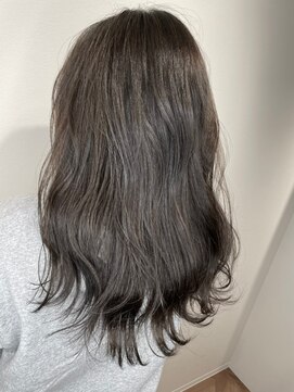 フロート 小阪店(float) アッシュグレー_マロンベージュ Aラインボブ かきあげ