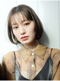 ナチュラルストレートボブ_アースカラーツートンカラー_9091