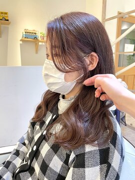 リーフ 王寺店(LEAF≠) 大人可愛いミディアムレイヤー/暖色カラー