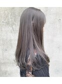 ブリーチなしカラー　暗髪ヘア　グレージュ　ラベンダーアッシュ