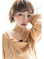 くびレイヤーエモージュグレージュカラーくびれショート/吉祥寺