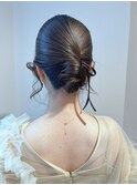 ゆるふわまとめ髪　2次会や結婚式に大人気！