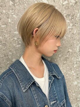 サンク 原宿 表参道(cinq) ハイトーンレイヤーボブミディアムレイヤーショートウルフボブ