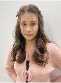 jessica オリーブベージュ レイヤーカット コテ巻き