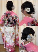 編み込みヘアアレンジ