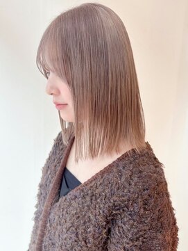 ザ ドッツ(THE DOTS) アッシュベージュ ダブルカラー 切りっぱなしミディアム