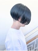 【morio成増 セリザワ】刈り上げショート グリーンカラー