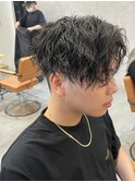 シャドウパーマメンズカットスパイラルパーマツイスパ波巻き