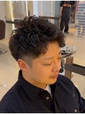 メンズ 刈り上げ ショート アップバング
