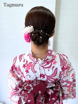 タグマル 浴衣着付けヘアセット☆シンプルカチモリヘア