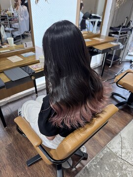 アヴァンスアンス 広島袋町店(AVANCE.ens) 裾カラー × ピンクベージュ