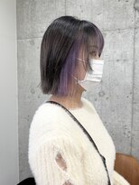 フェイスフレーミング×ボブ ラベンダーカラー 表参道