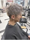 パールグレージュカラー×スパイキーショート　美由紀#八王子