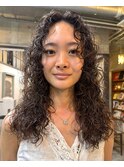 海外風ハードパーマスパイラルパーマロングパーマ