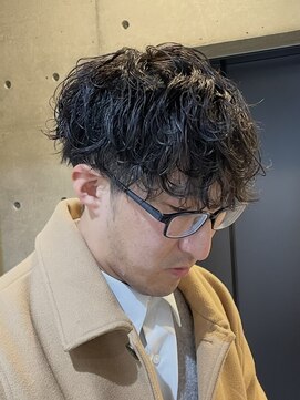 ブルニール 心斎橋(BLEUNIR) シャドウパーマ 無造作 韓国メンズ シースルーマッシュ