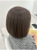 カラーハイライトハッシュカットレイヤーカットボブ髪質改善