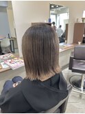 外ハネボブ/切りっぱなしボブ/ケアブリーチ/髪質改善/渋谷