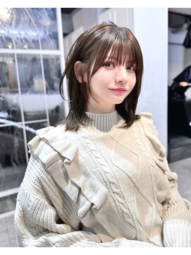 カシュカシュ 表参道(cache cache) 薄め前髪顔まわりレイヤーカットシースルー前髪ハッシュカット