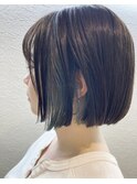 【＋ONE 自由が丘】モスグリーン＊インナーカラーボブ