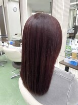 ゼロ(Zero) 大人可愛い小顔ワインレッドボブ×20代30代40代