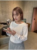 【Tsuki】beige brown/bob