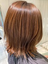 アース 常盤平店(HAIR & MAKE EARTH)&nbsp;【茶髪×外ハネボブ】大人可愛い抜け感ボブスタイル♪