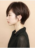 ひし形ショートボブ/大人ショートヘア/40代/50代/60代/表参道