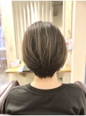 透明感ハイライトアッシュベージュショート/亀戸