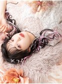 リボンいっぱい！サイド編みこみ♪
