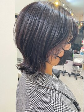 グーフィートーキョー 銀座(Goofy Tokyo) ウルフ/ハッシュカット/イヤリングカラー/インナーカラー/グレー