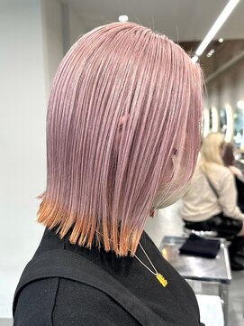 ソル ジングウマエ(SOL JINGUMAE) ダブルカラーピンクベージュベージュカラーケアブリーチレイヤー