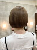 ◎ベージュ×ボブ