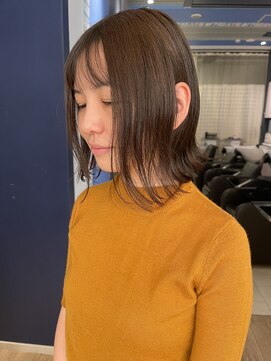 コワファースト 大分(COIFF1RST) ブラウンカラーのロブstyle