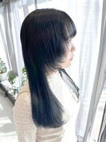 ヴァンクラウドコウベ(VENT CLOUD KOBE) 個性派ロングウルフ小顔補正ブルーブラック20代30代40代