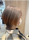 ウルフショート ダブルカラー ブリーチ 透明感カラーハイライト