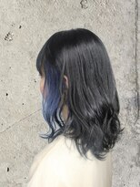 ヘアーデザイン グランツ 平成店(hair design Granz)&nbsp;インナーカラー×ネイビーブルー