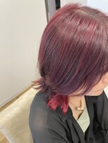 アフィネ ヘアライフデザイン(Affiner HAIR LIFE DESIGN)&nbsp;ボブウルフ～インナー&ハイライトワインレッド～