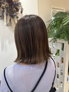 フゥカ 類家店(fuka) 【design color】highlight×ランダム裾カラー＊