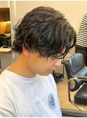 波巻きパーマスパイラルパーマツイストスパイラルパーマメンズ