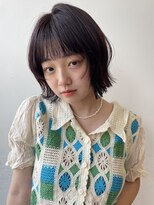 ブルーブラック　顔まわりカット　レイヤー　ナチュラルモード