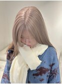 11720髪質改善金髪ホワイトブロンドマロンベージュストレート