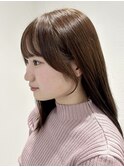 サイドバング&透明感カラー