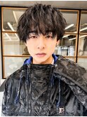 "縦落ちツイストスパイラルパーマメンズパーマ波巻きツイスパ "