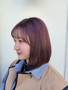 アメリラブ(ameri love) ピンクラベンダー×小顔ミディボブ