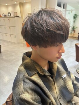 アドラーブル 駅南店(adorable) センターパートソフトツイストパーマメッシュマッシュウルフ