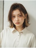 大人の抜け感ハイライトボブ