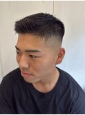 メンズスキンフェードスタイル　床屋理容室眉毛カット